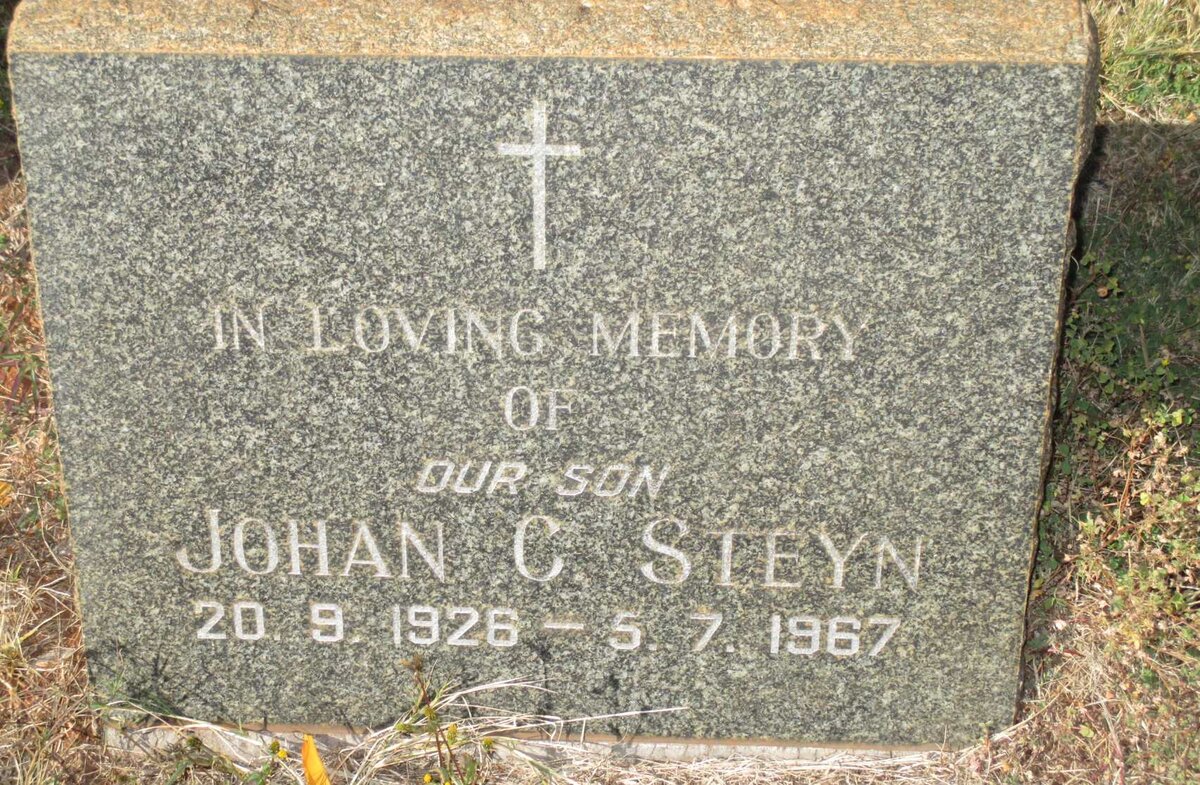 STEYN Johan C. 1926-1967