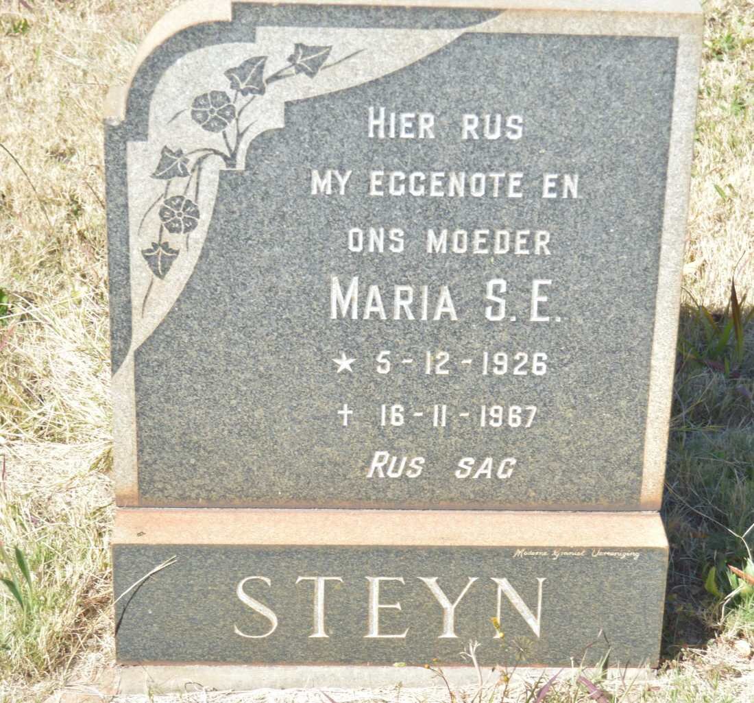 STEYN Maria S.E. 1926-1967