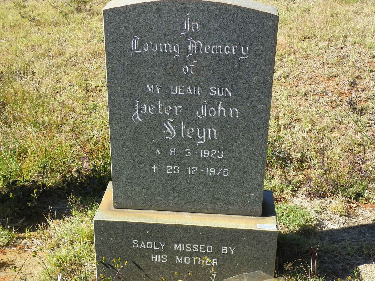STEYN Peter John 1923-1976