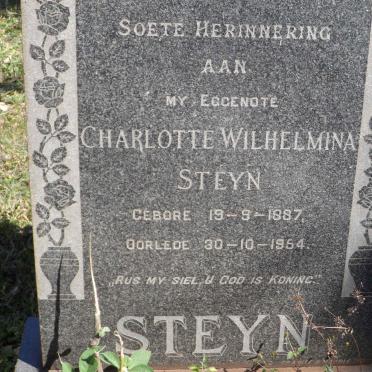 STEYN Charlotte Wilhelmina 1887-1954