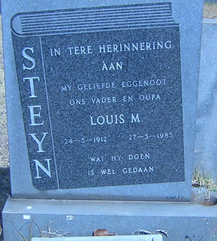 STEYN Louis M. 1912-1985