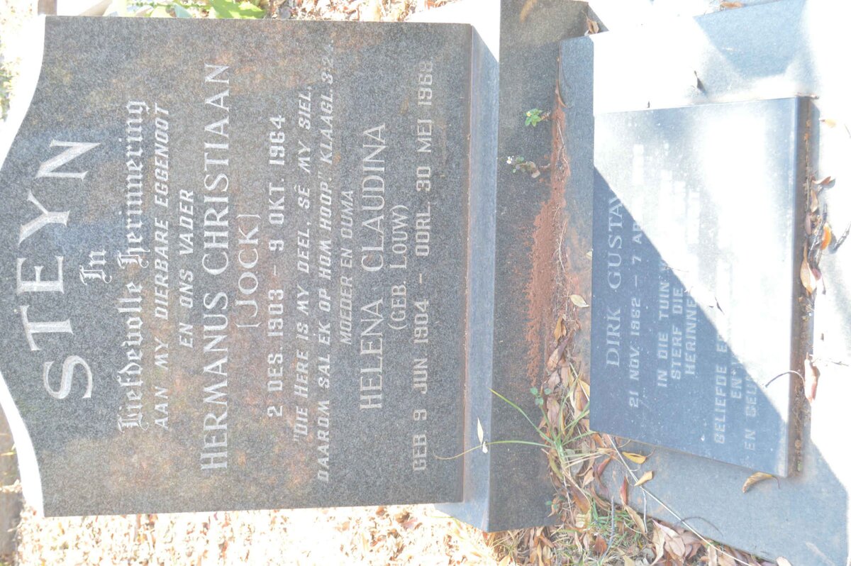 STEYN Hermanus Christiaan 1903-1964 &amp; Helena Claudina LOUW 1904-1968