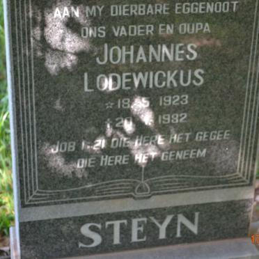 STEYN Johannes Lodewickus 1923-1982