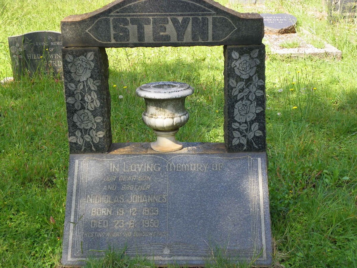 STEYN Nicholas Johannes 1933-1950