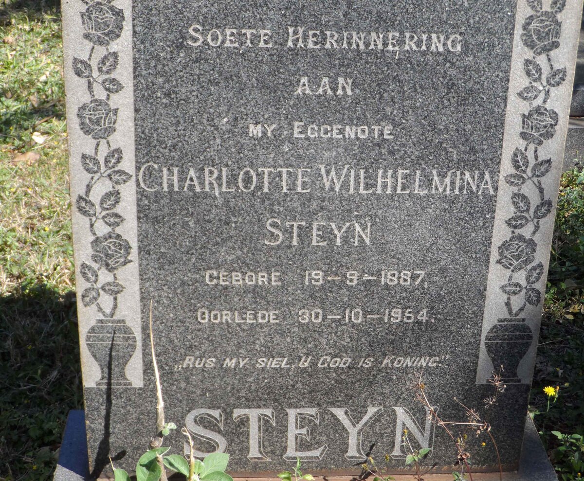 STEYN Charlotte Wilhelmina 1887-1954