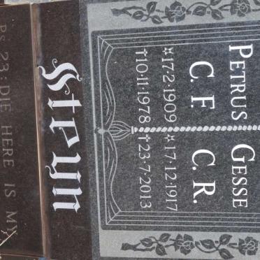 STEYN Petrus C.F. 1909-1978 &amp; Gesse C.R. 1917-2013