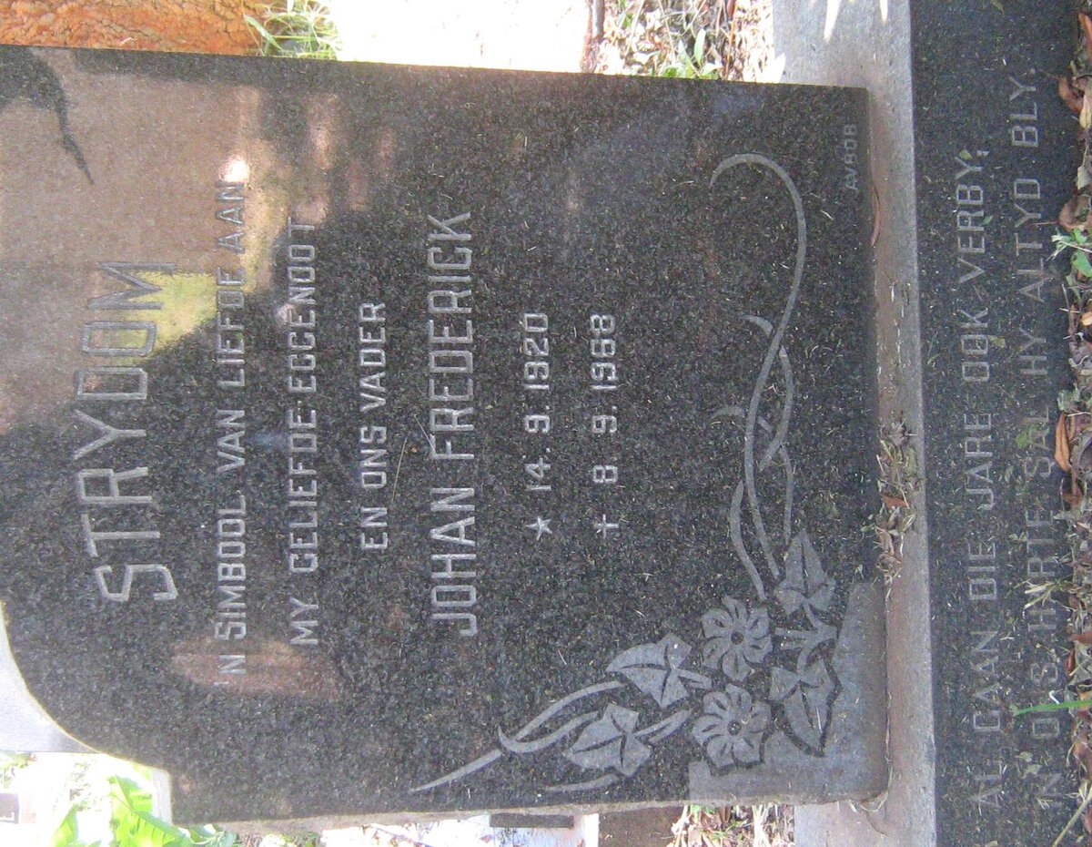 STRYDOM Johan Frederick 1920-1968
