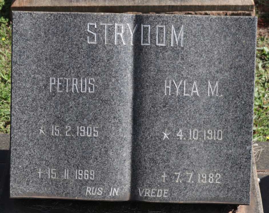 STRYDOM Petrus 1905-1969 &amp; Hyla M. 1910-1982