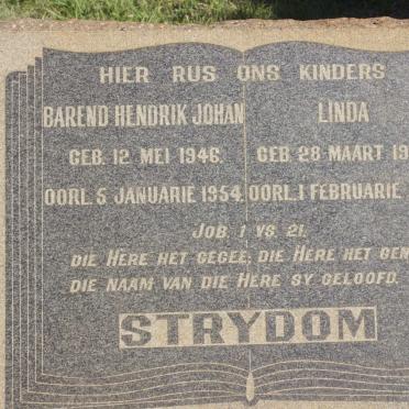 STRYDOM Barend Hendrik Johan 1946-1954 :: STRYDOM Linda 1949-1957
