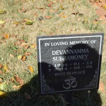 SUBRAMONEY Devannamma 1924-2014