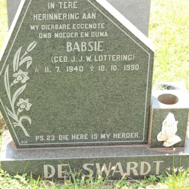 SWARDT J.J.W., de nee LOTTERING 1940-1990
