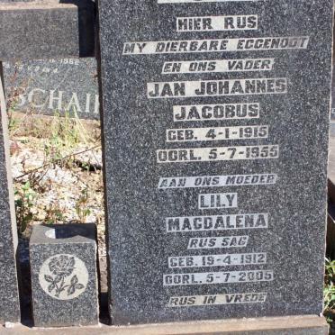 SWART Jan Johannes Jacobus 1915-1955 &amp; Lily Magdalena 1912-2005