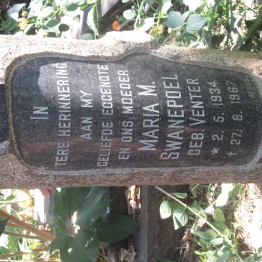SWANEPOEL Maria M. nee VENTER 1934-1967