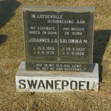 SWANEPOEL Johannes J.A. 1928-1979 &amp; Salomina M. 1932-1998