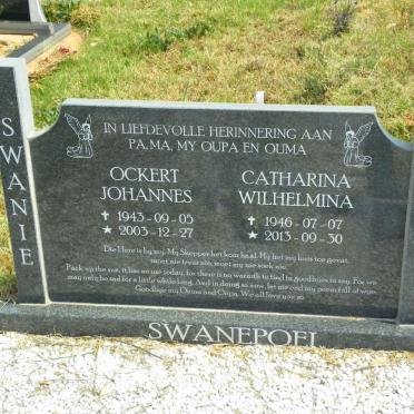SWANEPOEL Ockert Johannes 1943-2003 &amp; Catharina Wilhelmina 1946-2013