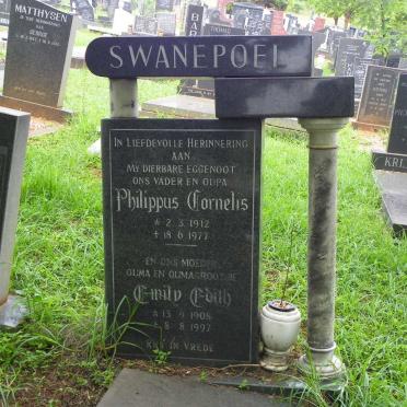 SWANEPOEL Philippus Cornelis 1912-1977 &amp; Emily Edith 1908-1997