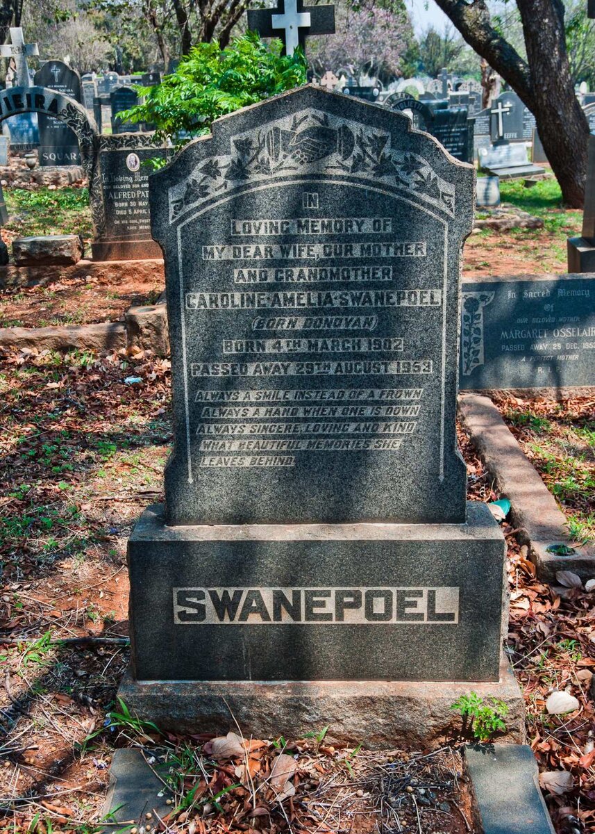 SWANEPOEL Caroline Amelia nee DONOVAN 1902-1953