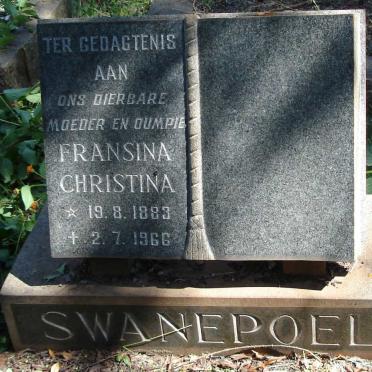 SWANEPOEL Fransina Christina 1883-1966