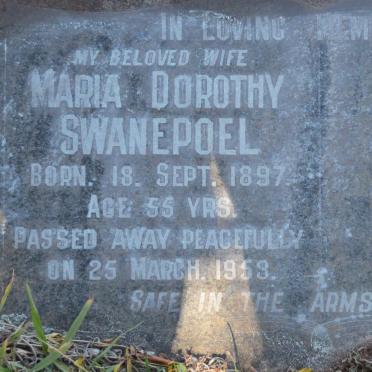 SWANEPOEL Maria Dorothy 1897-1953