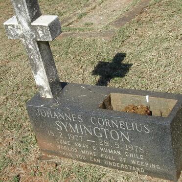 SYMINGTON Johannes Cornelius 1977-1978