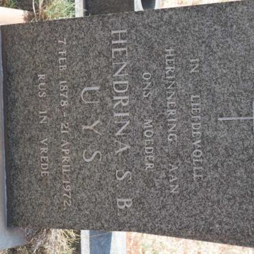 UYS Hendrina S.B. 1878-1972