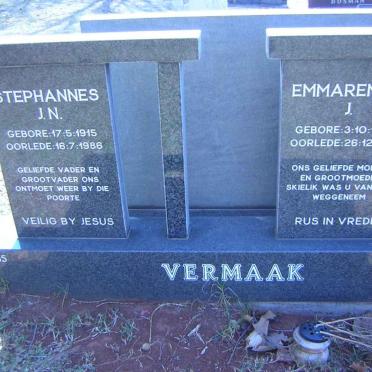 VERMAAK Stephannes J.N. 1915-1988 &amp; Emmarentia J. 1925-1991