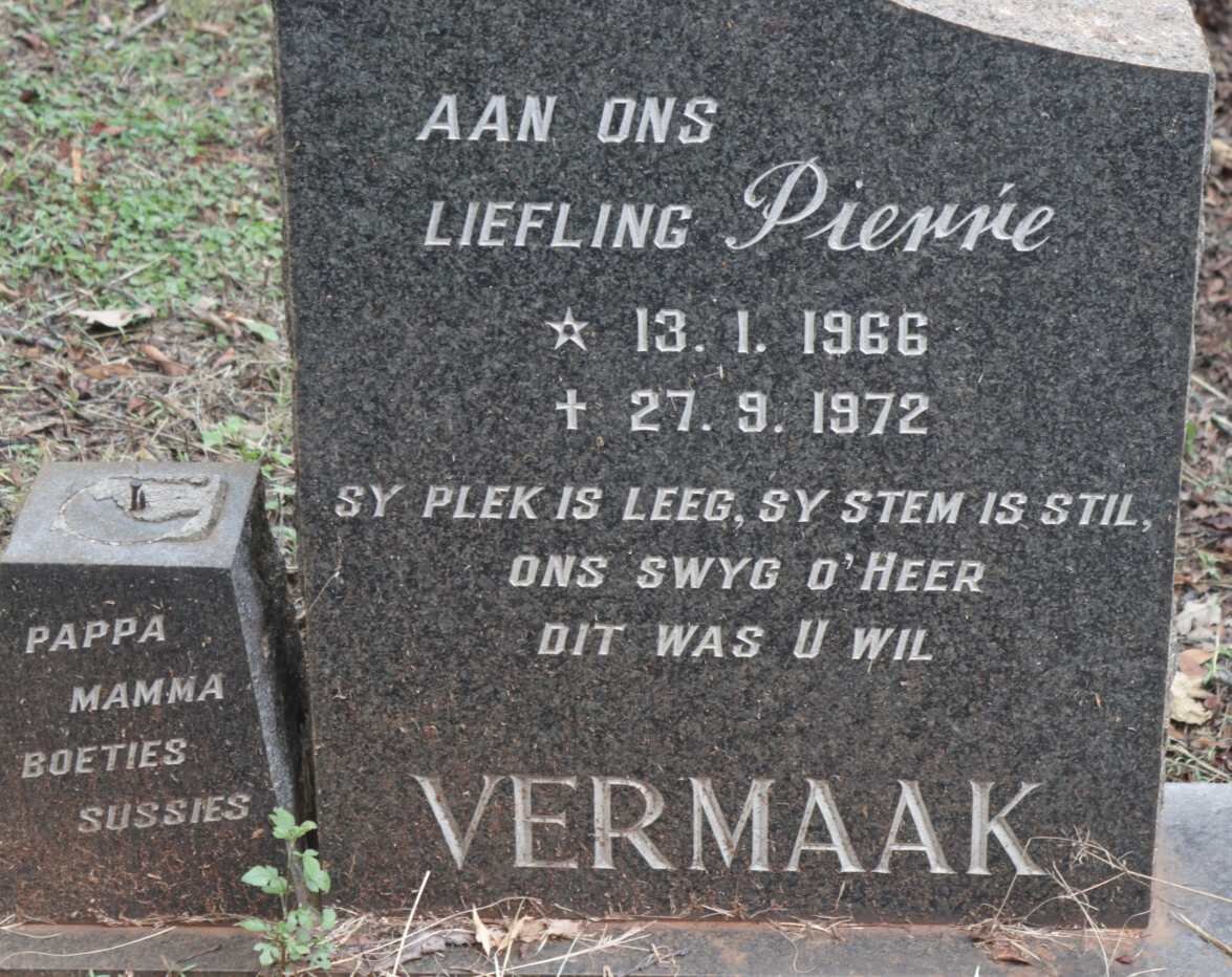 VERMAAK Pierrie 1966-1972