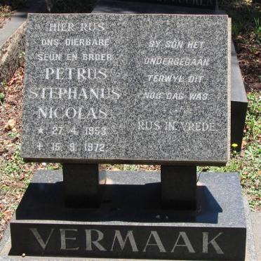 VERMAAK Petrus Stephanus Nicolas 1953-1972