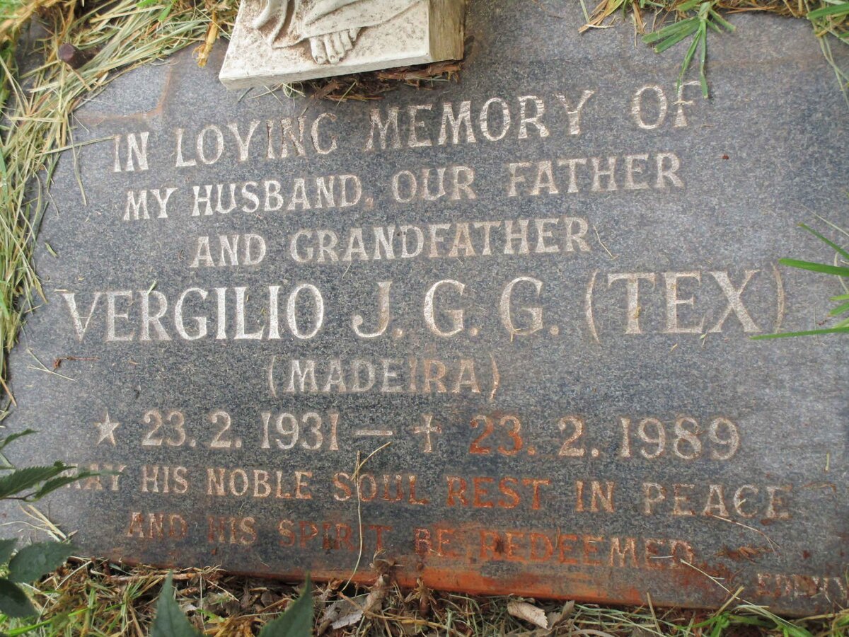 VERGILIO J.G.G. 1931-1989