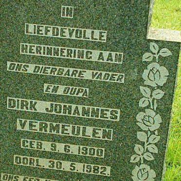 VERMEULEN Dirk Johannes 1900-1982
