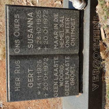 VERGOTTINI Gert 1925-1972 &amp; Susanna 1925-1972