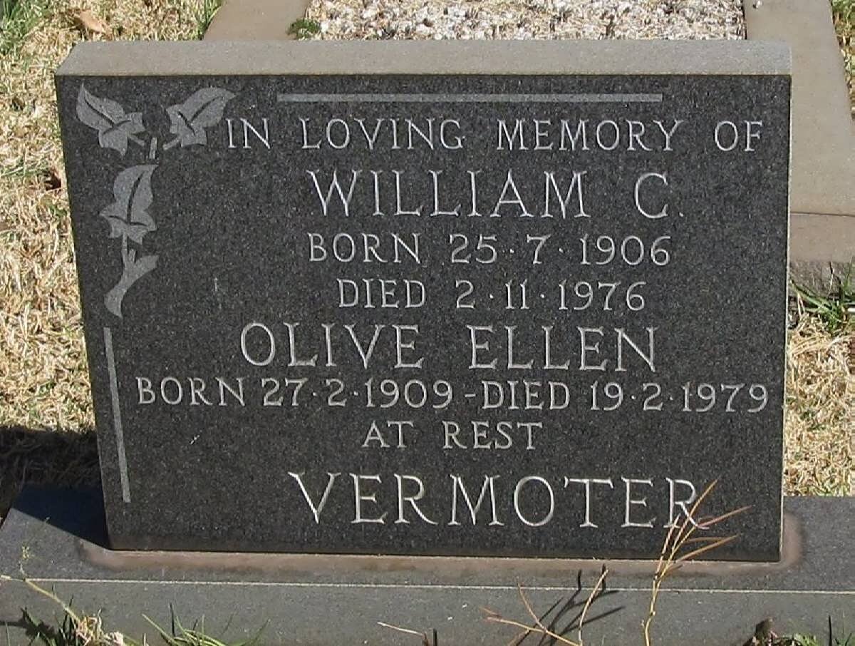 VERMOTER William C. 1906-1976 &amp; Olive Ellen 1909-1979