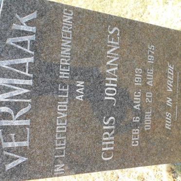 VERMAAK Chris Johannes 1913-1975