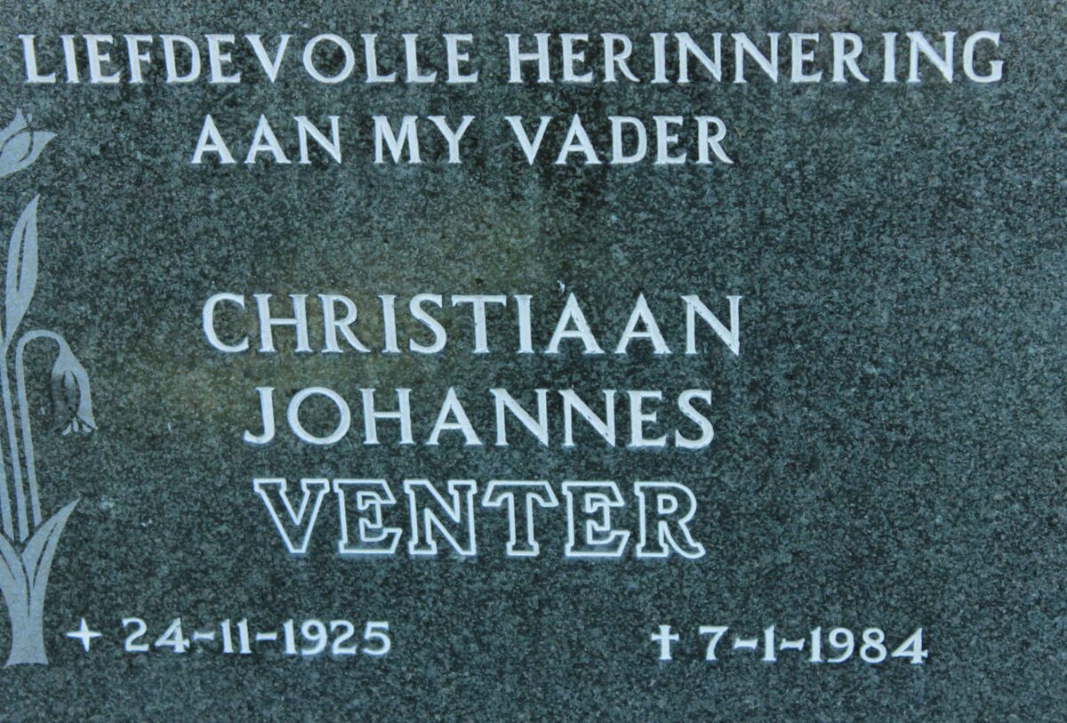 VENTER Christiaan Johannes 1925-1984