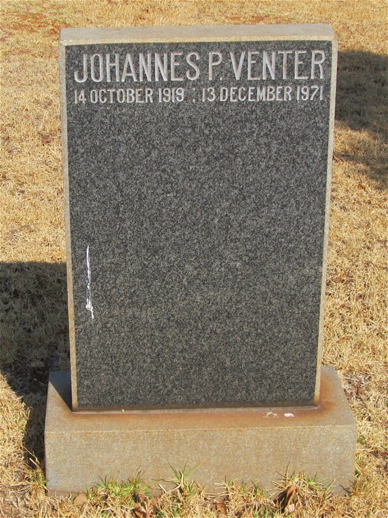 VENTER Johannes P. 1919-1971