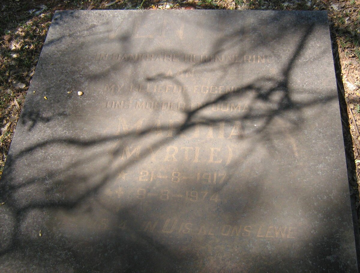 VENTER Martha 1917-1974