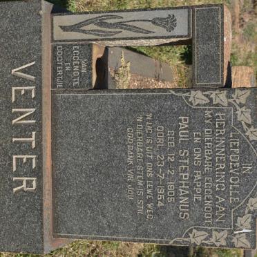 VENTER Paul Stephanus 1905-1954