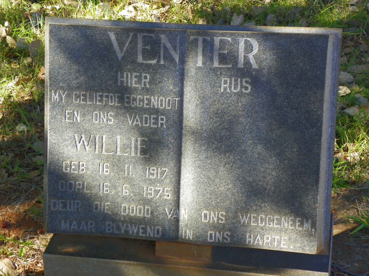 VENTER Willie 1917-1975
