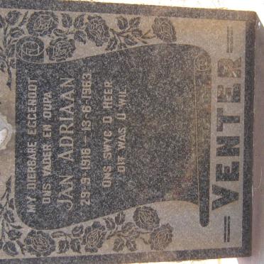 VENTER Jan Adriaan 1916-1963 :: VENTER Buks 1946-1986