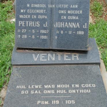 VENTER Petrus J. 1907-1981 &amp; Johanna J. 1919-