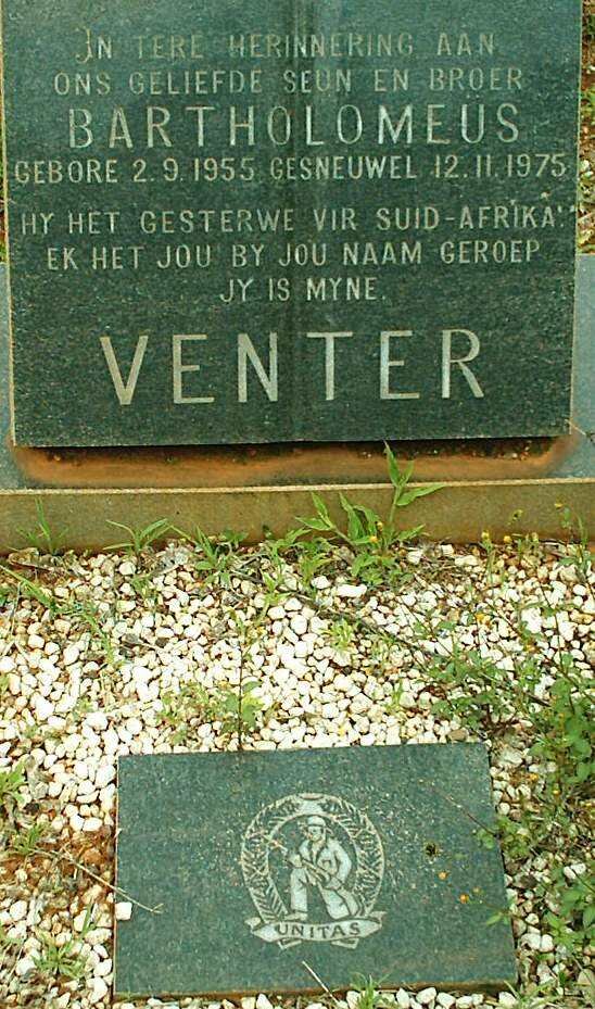 VENTER Bartholomeus 1955-1975