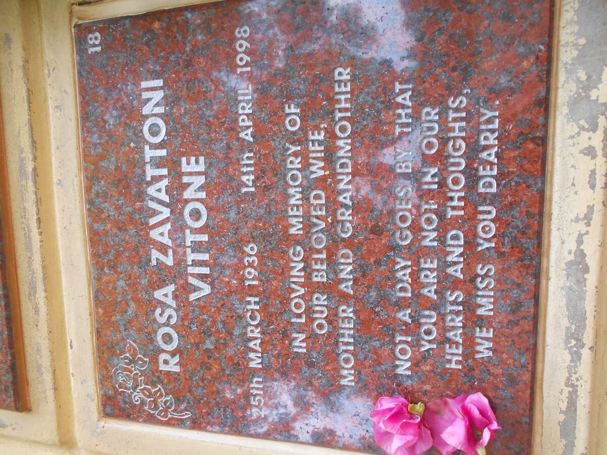 VITTONE Rosa Zavattoni 1936-1998