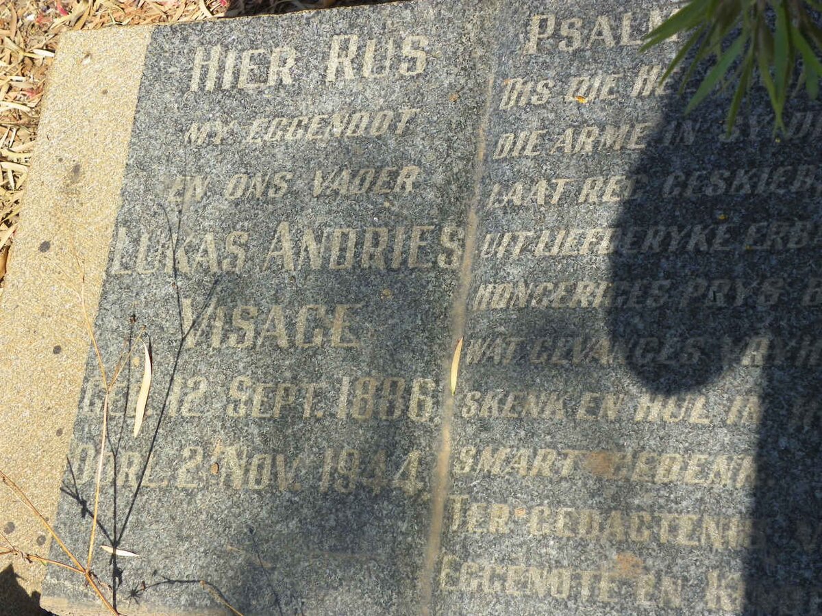 VISAGE Lukas Andries 1886-1944