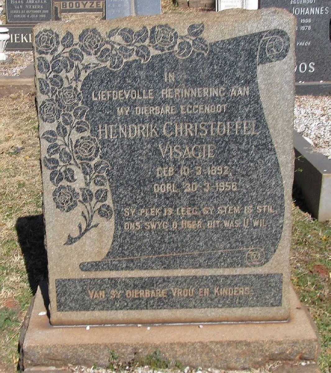 VISAGIE Hendrik Christoffel 1892-1956