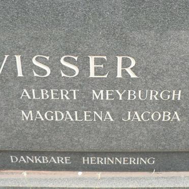 VISSER Albert Meyburgh 1893-1977 &amp; Magdalena Jacoba 1900-1981