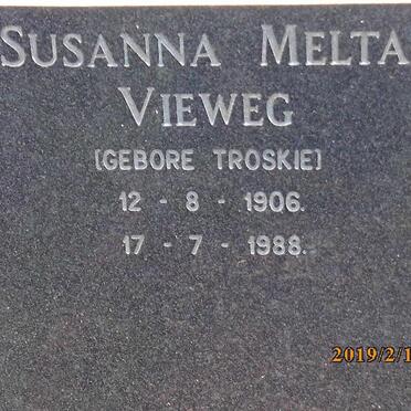 VIEWEG Susanna Melta nee TROSKIE 1906-1988
