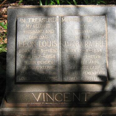 VINCENT Leon Louis 1890-1954 &amp; Jacoba Rachel 1894-1975