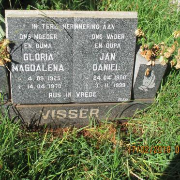 VISSER Jan Daniel 1920-1998 &amp; Gloria Magdalena 1925-1978