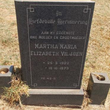 VILJOEN Martha Maria Elizabeth 1922-1973