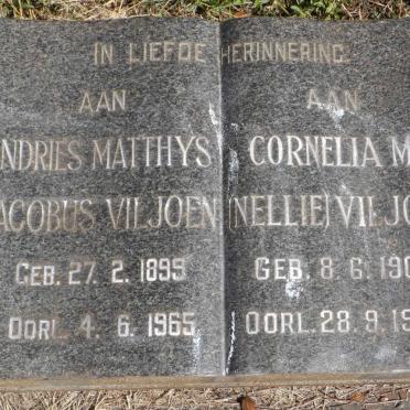 VILJOEN Andries Matthys Jacobus 1899-1965 &amp; Cornelia M. 1900-1975